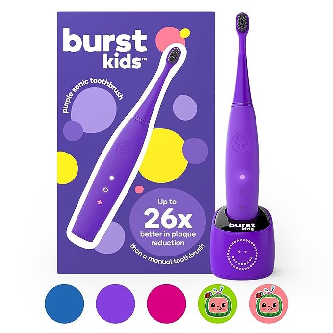 BURSTkids Kids Electric Toothbrush, Soft Bristle Kid & Toddler Toothbrush