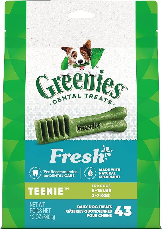 Greenies TEENIE Natural Dental Care Dog Treats