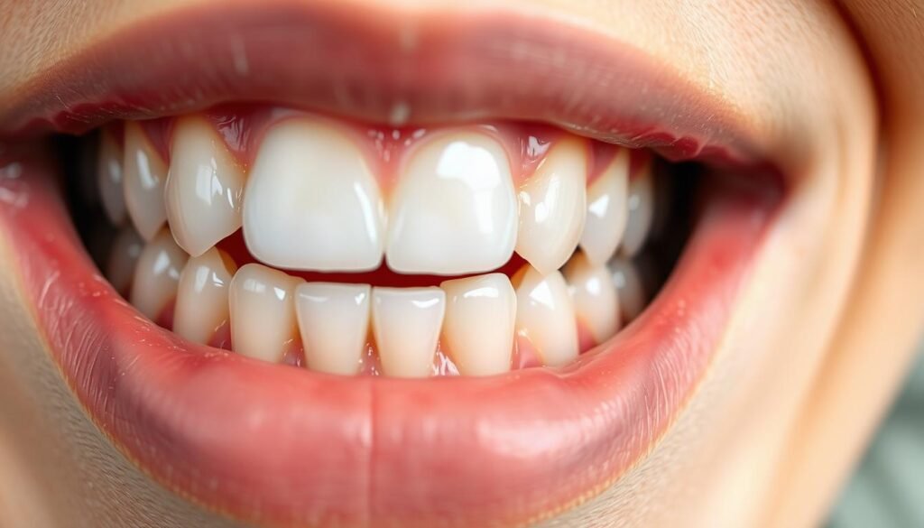 white gums around teeth