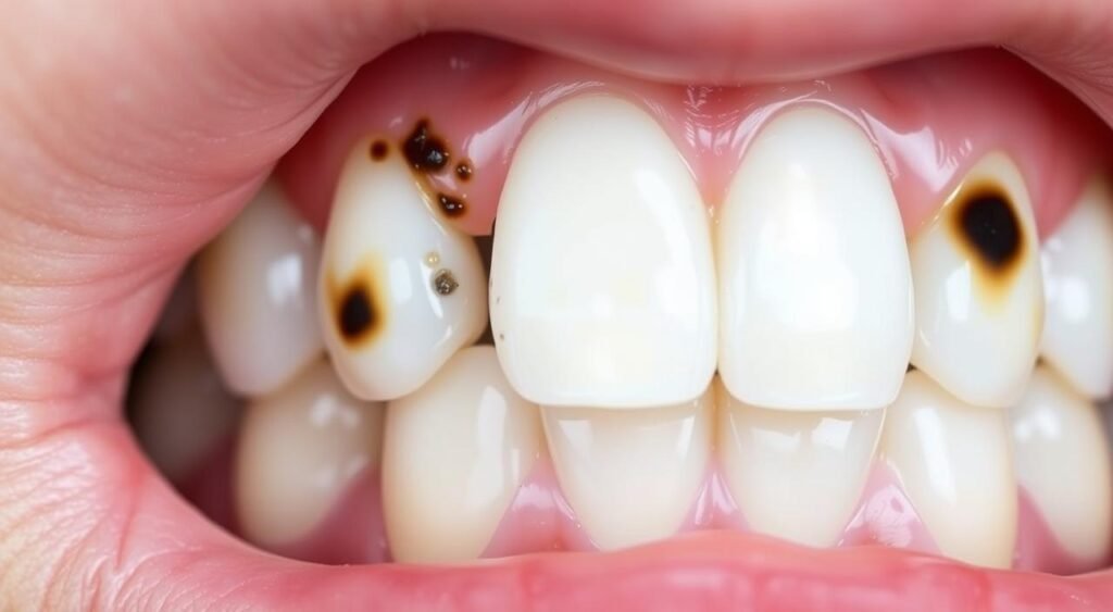 black spots on teeth that aren't cavities