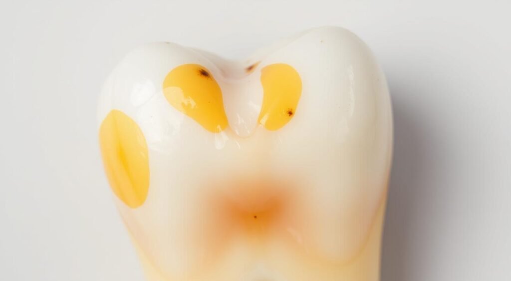 calcium stains on teeth