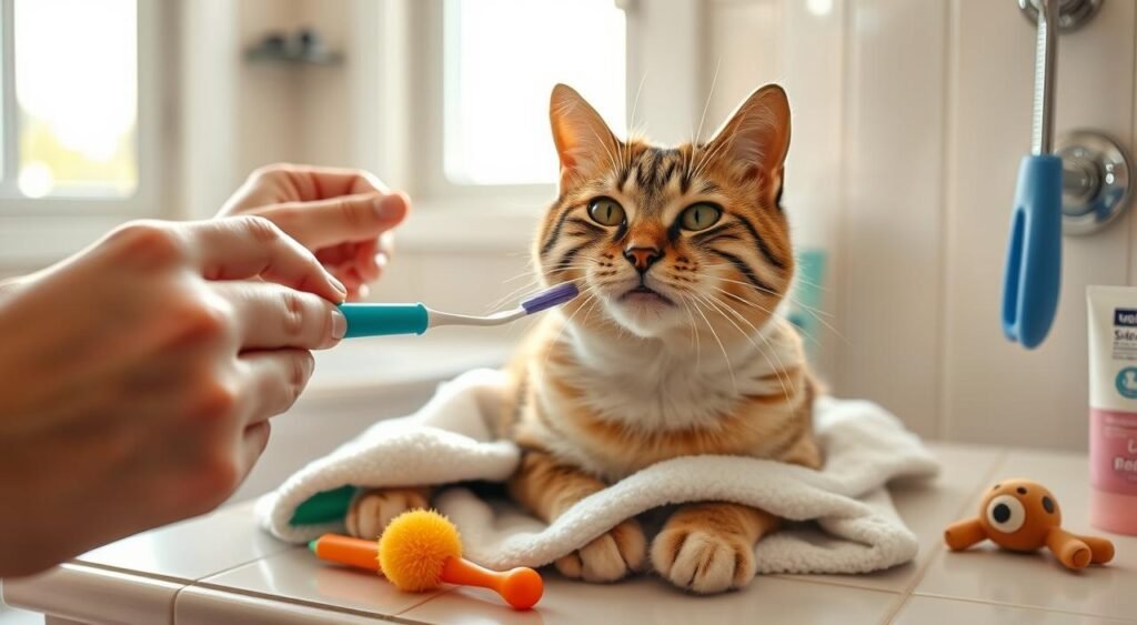 how to clean cats teeth