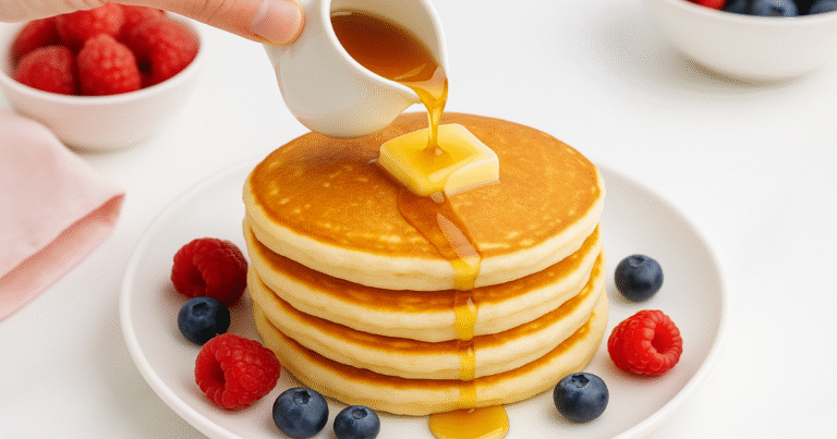 Easy Pancake Recipe Without Milk (Fluffy & Dairy-Free!)