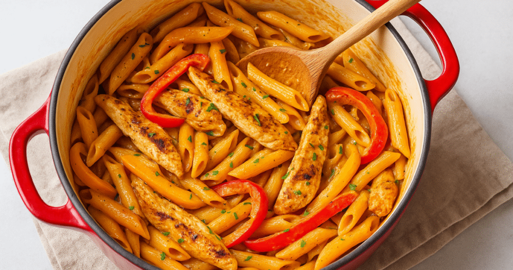 Easy Rasta Pasta Recipe – Creamy, Spicy, Full of Flavor