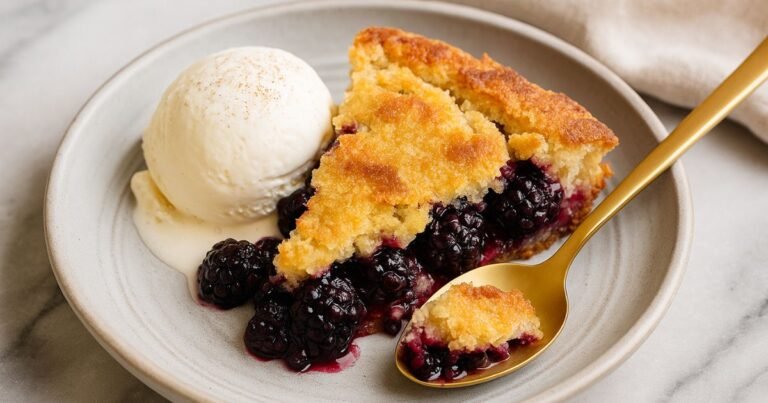 Easy Blackberry Cobbler Recipe – Sweet, Juicy & Golden Brown simple blackberry cobbler recipe