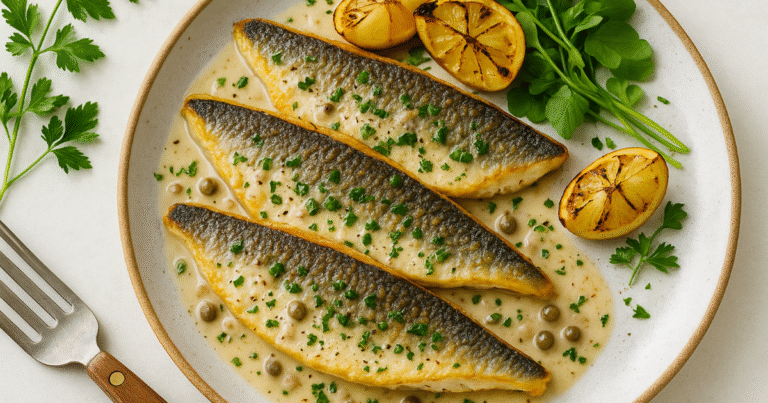 Easy Branzino Fillet Recipe with Crispy Skin & Lemon Butter