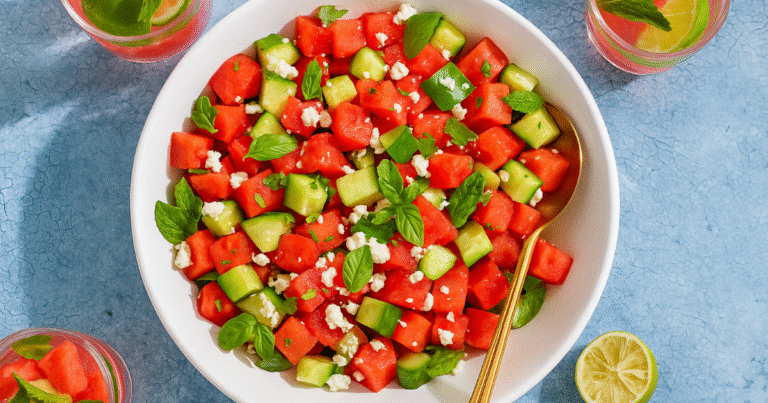 Easy Watermelon Salad Recipe with Feta & Mint Watermelon Salad Recipe