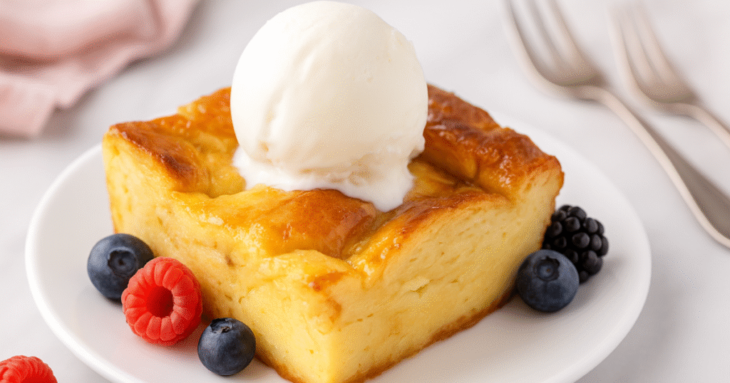 Comforting Bread Pudding Recipe with Vanilla Sauce bread pudding recipe