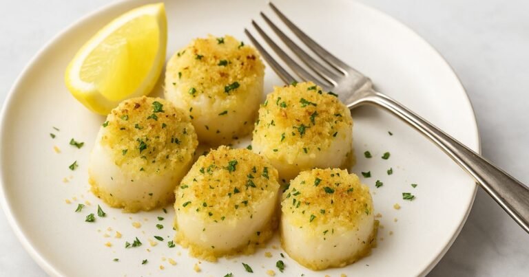 Baked Scallops Recipe (Buttery & Golden Perfection!) baked scallops recipe