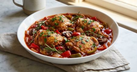 Chicken Cacciatore Recipe for a Cozy Italian Dinner