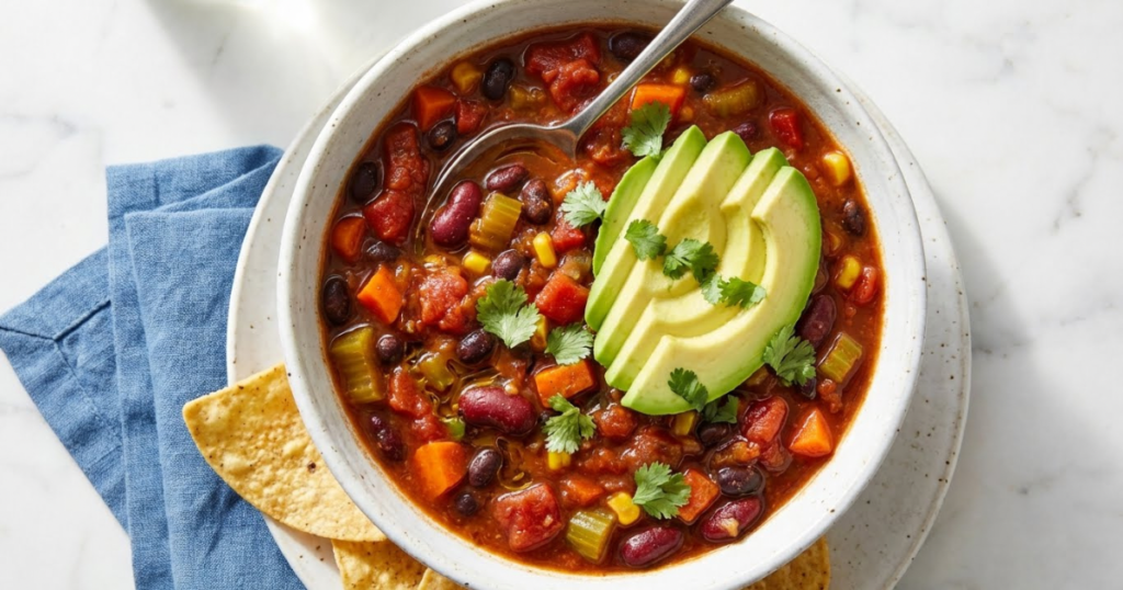 Vegetarian Chili Recipe (Hearty, Cozy & Flavor-Packed!) vegetarian chili recipe