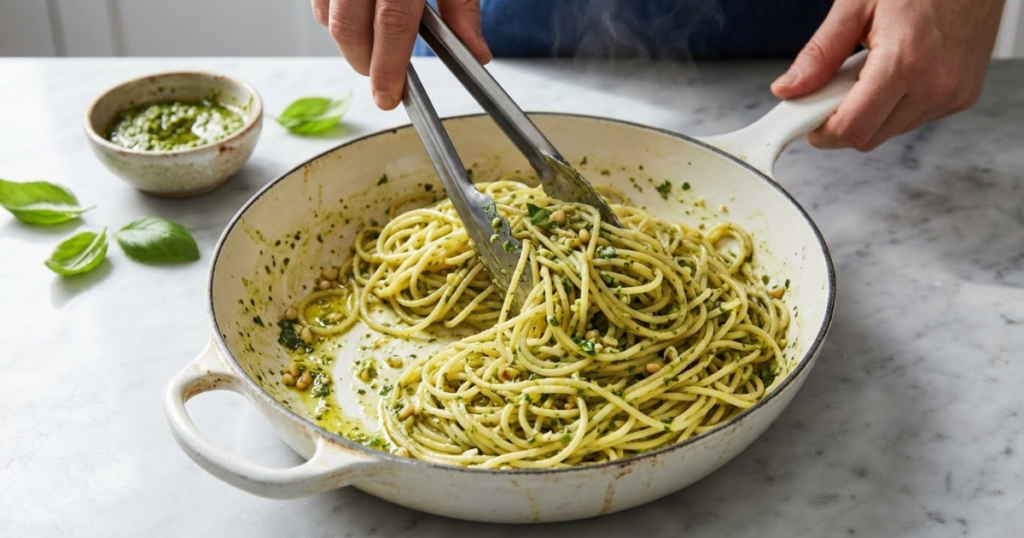 creamy pesto pasta recipe