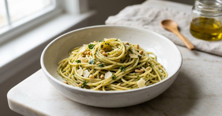 Pesto Pasta Recipe – Comforting and Packed With Flavor